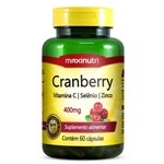 Cranberry 400mg Vitamina C e Zinco - Maxinutri