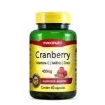 Ficha técnica e caractérísticas do produto Cranberry + Vitamina C Selênio e Zinco 400mg 60 Cápsulas - Maxinutri