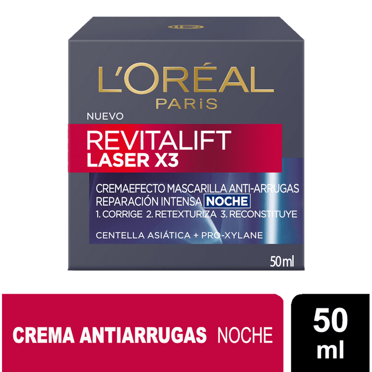 Ficha técnica e caractérísticas do produto Crema L'oréal 50 Ml, Revitalift, Laser, Noche