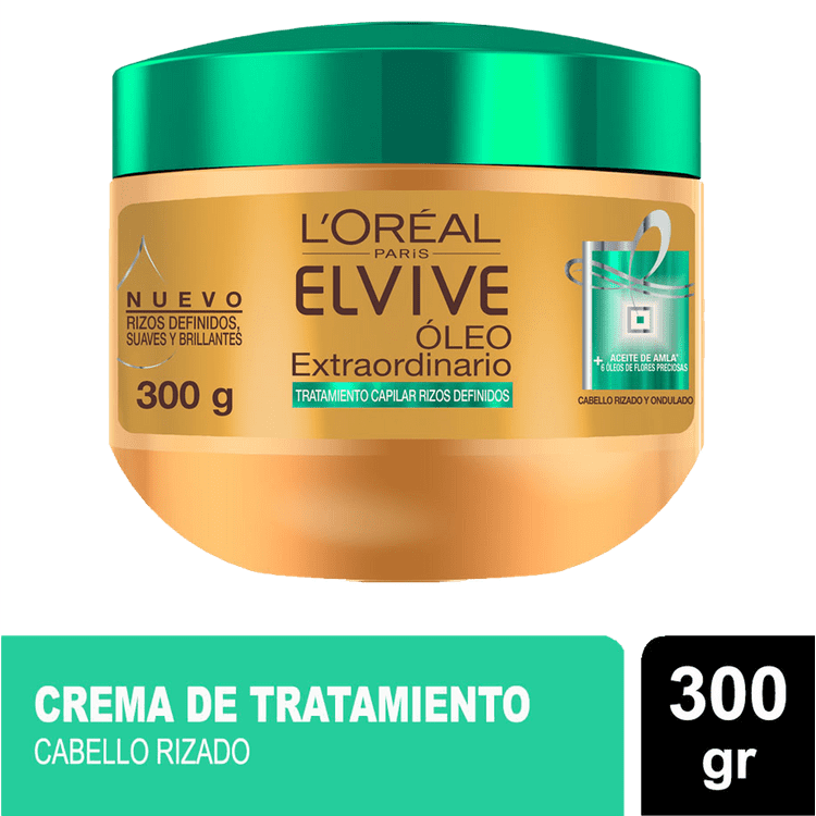 Ficha técnica e caractérísticas do produto Crema Tratamiento Capilar Elvive 300 G, Oleo Extraordinario Curl