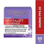 Ficha técnica e caractérísticas do produto Creme Anti-idade L'Oréal Paris - Revitalift Hialurônico Diurno FPS 20 - 49ml - L'Oreal Paris