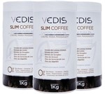 Ficha técnica e caractérísticas do produto Creme de Massagem Cafeína Pura Slim Coffee 3 X 1kg - Vedis