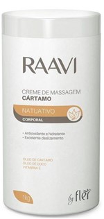 Ficha técnica e caractérísticas do produto Creme de Massagem Corporal Óleo de Coco e Cártamo 1kg - Raavi