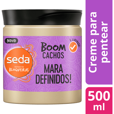 Ficha técnica e caractérísticas do produto Creme de Pentear Boom Cachos Mara Definidos Seda 500ml