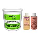 Ficha técnica e caractérísticas do produto Creme de Relaxamento Salon Line Mild Suave Guanidina 215g + 1 Shampoo Indicador de Cor 54ml + 1 Liquido Ativador 50ml