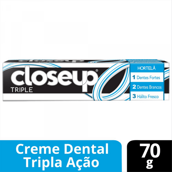 Ficha técnica e caractérísticas do produto Creme Dental Close Up Triple Hortelã 70g - Close-up