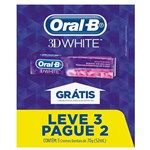 Ficha técnica e caractérísticas do produto Creme Dental Oral-B 3D White 70 G Leve 3 e Pague 2