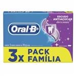Ficha técnica e caractérísticas do produto Creme Dental Oral-B Escudo Antiaçúcar 70g 3 Unidades CD ORAL-B ESCUDO A-ACUCAR 3X70G MENTA SV