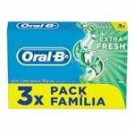 Ficha técnica e caractérísticas do produto Creme Dental Oral-B Extra Fresh 70g 3 Unidades CD ORAL-B EX FRESH 3X70G