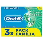 Ficha técnica e caractérísticas do produto Creme Dental Oral-B Extra Fresh Pack Família 3 Unidades 70g Cada - Oral B