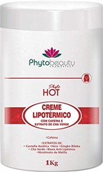 Creme Lipotérmico com Cafeína e Chá Verde 1Kg Phytobeauty