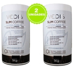 Ficha técnica e caractérísticas do produto Creme Para Massagem Slim Coffee Cafeina Pura 5% Vedis 2x 1Kg