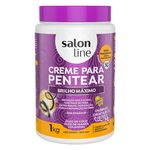 Ficha técnica e caractérísticas do produto Creme Para Pentear Salon Line 1kg Brilho Maximo