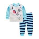 Ficha técnica e caractérísticas do produto Crianças Cotton Underwear Início Terno do bebê dos desenhos animados roupa Two Pieces Pijamas Set
