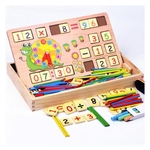 Ficha técnica e caractérísticas do produto  Crianças de madeira Counting Matemática Operação Game Box Aritmética Varas Digital Board Blackboard Set zk30