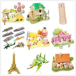 Ficha técnica e caractérísticas do produto Crianças enigma 3D Puzzle Papel bonito Simulação Avião Car Toy Cozinha Presentes Decoração Educational toy