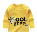 Ficha técnica e caractérísticas do produto Crianças T-shirt manga comprida Pure Cotton Baby Crianças dos desenhos animados Bottoming shirt