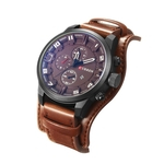 Ficha técnica e caractérísticas do produto CURREN Big Dial Man's Watches Fake Eye Calendar Belt Men's Wrist Watch