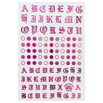 Ficha técnica e caractérísticas do produto 3d Diy Inglês Antigo Letra Adesivo Arte Do Prego Adesivos Decalque Decoração Manicure