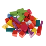 Ficha técnica e caractérísticas do produto 3d Formas Geometria Jogo De Madeira Montessori Brinquedos Pacote De 45 Peças