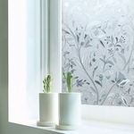 Ficha técnica e caractérísticas do produto 3D Waterproof Pattern PVC fosco estática etiqueta da janela de vidro da flor Film para Home Quarto de banho
