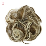 Ficha técnica e caractérísticas do produto Da Mulher Curly cabelo desarrumado Bun Twirl peda?o Scrunchie Perucas Extens?es de cabeleireiro