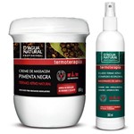 Ficha técnica e caractérísticas do produto D'Agua Natural Kit Creme Massagem Pimenta Negra + Fluído Termo Ativo