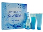 Davidoff Coffret Perfume Feminino Cool Water Woman - Edt 100ml + 1 Gel de Banho + Loção Corporal