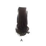 Ficha técnica e caractérísticas do produto De 45 cent¨ªmetros Mulheres peruca longa reta cabelo corda Ponytails Meninas sem emenda extens?o do cabelo