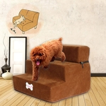 Ficha técnica e caractérísticas do produto De alta densidade esponja Pet Stair antiderrapante inferior Pet Bed Cat Dog Ramp 3 etapas