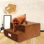 Ficha técnica e caractérísticas do produto De alta densidade esponja Pet Stair antiderrapante inferior Pet Bed Cat Dog Rampa 2 etapas