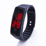 Ficha técnica e caractérísticas do produto De Display LED Digital pulseira relógio Crianças Estudantes Silica Gel Sports Watch wearable electronics
