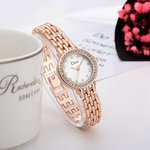 Ficha técnica e caractérísticas do produto De Rose banhado a ouro Mulheres Bracelet Rhinestone elegante Moda Rel¨®gios A