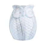 Ficha técnica e caractérísticas do produto Decor Ceramica Marble Owl Branca 10 X 11 X 13,5 Cm