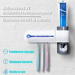 Ficha técnica e caractérísticas do produto Dental UV Toothbrush Sanitizer Esterilizador Cleaner Titular de armazenamento USB plug