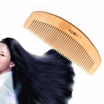 Ficha técnica e caractérísticas do produto Dente largo natural de madeira perfurada sandália de madeira pente saudável estilo de cabelo ferramentas de cabeleireiro