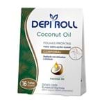Ficha técnica e caractérísticas do produto Depilador DepiRoll Coconut Oil Cera Fria para Virilha e Pernas Folhas Prontas com 16 Unidades (8 Pares)