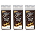 Depimiel Chocolate Cera Depilatória Rollon 100g (kit C/03)