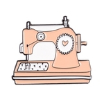 Ficha técnica e caractérísticas do produto Desenhos Animados Unisex Máquina De Costura Em Forma De Esmalte Broche Pin Artesanato Diy Emblema Presente