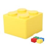 Ficha técnica e caractérísticas do produto Desktop Maquiagem Cosmetic Ferramentas de Caixa de armazenamento caso DIY Building Blocks Container Organizer Amarelo