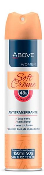 Ficha técnica e caractérísticas do produto Desodorante Above Aerosol Women Soft Creme 150ml/90g