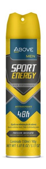 Ficha técnica e caractérísticas do produto Desodorante Above Antitranspirante Men Sport Energy 150ml