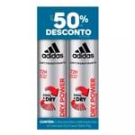 Ficha técnica e caractérísticas do produto Desodorante Adidas Dry Power Aerosol 2 Unidades 150ml Cada com 50% de Desconto na 2ª Unidade