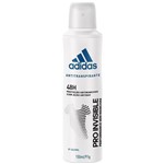 Ficha técnica e caractérísticas do produto Desodorante Adidas Invisible Aerossol Masculino 150ml