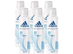 Ficha técnica e caractérísticas do produto Desodorante Aerosol Antitranspirante Feminino - Adidas Fresh Cool Care 150ml 6 Unidades