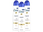 Ficha técnica e caractérísticas do produto Desodorante Aerosol Antitranspirante Unissex - Dove Original 150ml 3 Unidades