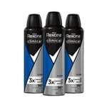 Ficha técnica e caractérísticas do produto Desodorante Aerosol Clinical Clean Men Rexona 150ml 3 Unidades