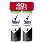 Ficha técnica e caractérísticas do produto Desodorante Aerosol Comprimido Rexona Invisible Feminino 2 Unidades