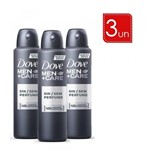 Ficha técnica e caractérísticas do produto Desodorante Aerosol Dove Men Sem Perfume 150ml 3 Unidades