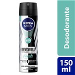 Ficha técnica e caractérísticas do produto Desodorante Aerosol Nivea Invisible Masculino Fresh 150ml